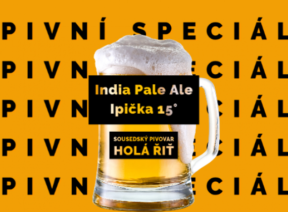 Aktuální speciál: India pale ale  („IPA“) 15°